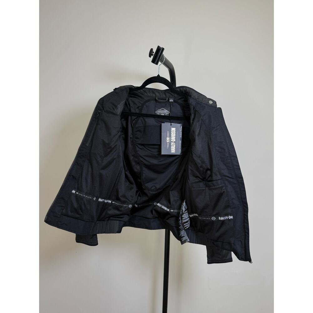 Harley-Davidson 120th Anniversary Women’s Black Moto Jacket Size Large - Picture 8 of 10